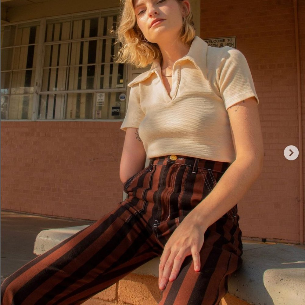 Big Bud Press Striped Work Pants, Size Small